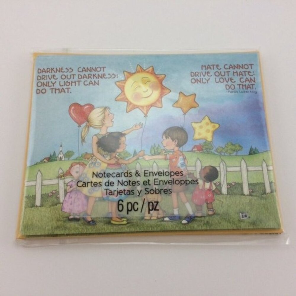 6 Mary Engelbreit Note Cards w Envelopes SEALED Pack Martin Luther King Quote
